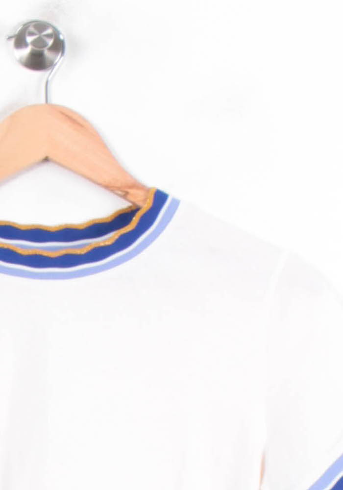 Tee-shirt Blanc et Bleu - Taille S/36