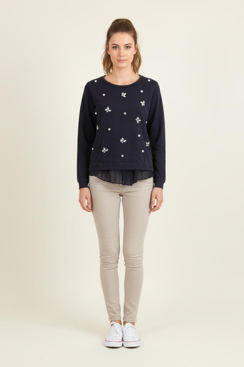 Sweat-shirt bleu - Taille S/36