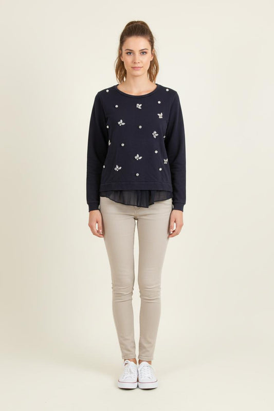 Sweat-shirt bleu - Taille S/36