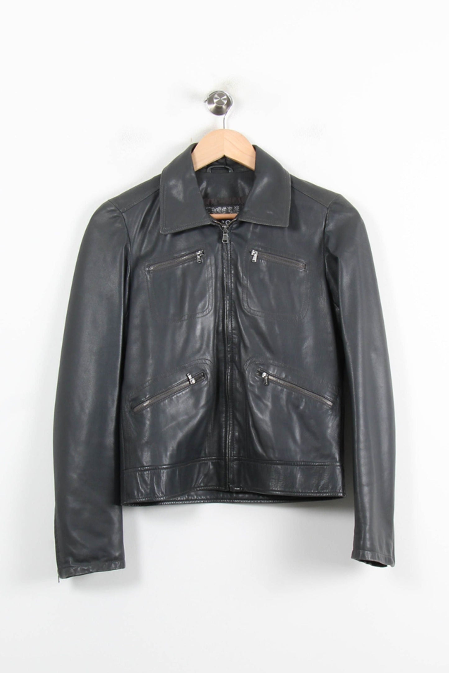 Blouson et Cuir Gris - Taille S/36