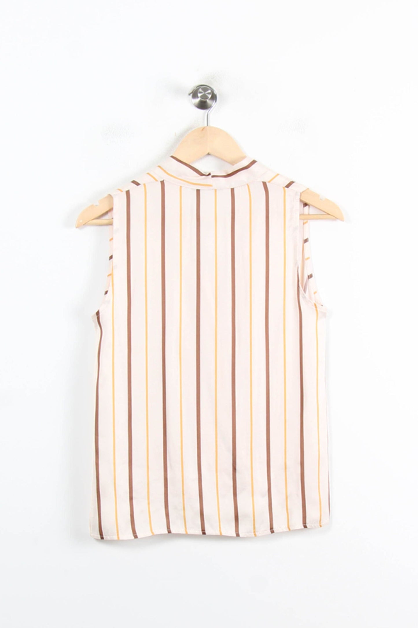 Blouse Sans Manches Beige Marron et Jaune - Taille S/36