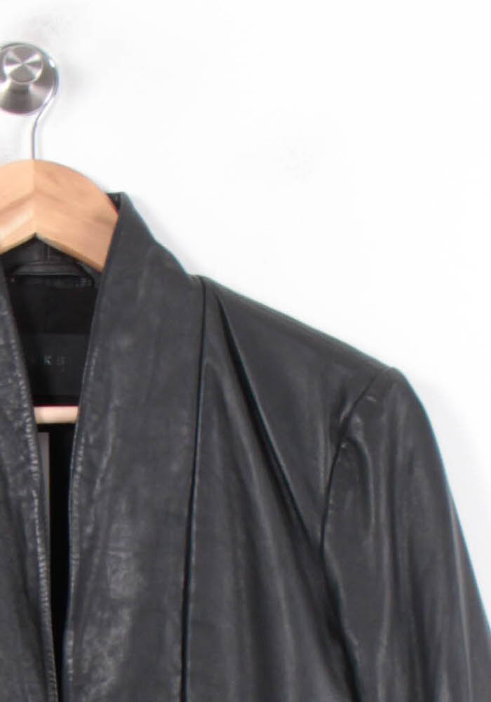 Veste En Cuir Noire - Taille S/36