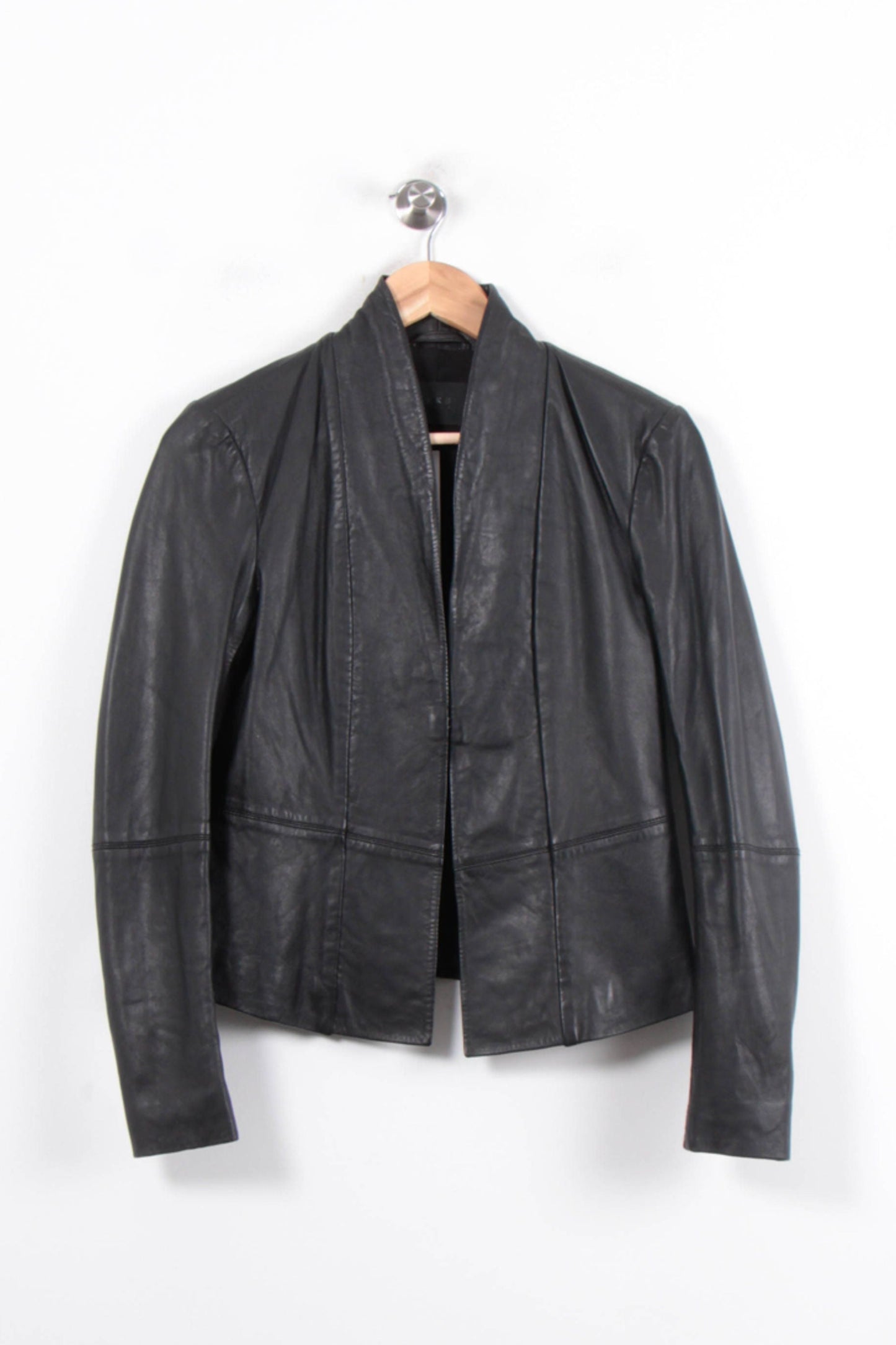 Veste En Cuir Noire - Taille S/36