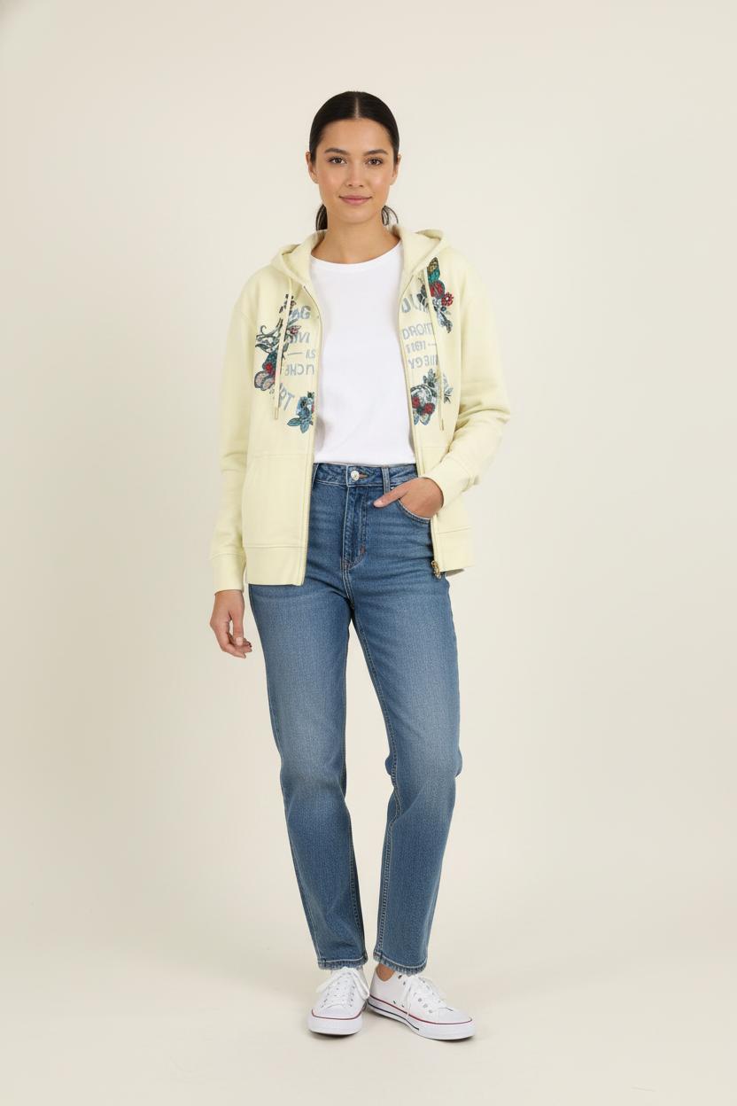 Sweat à Capuche Blanc - Taille L/40