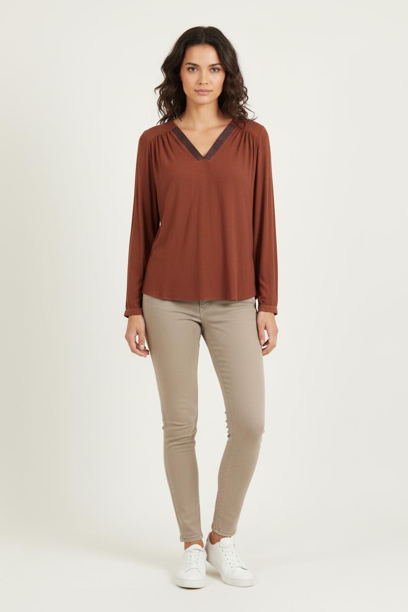 Blouse marron - Taille S/36