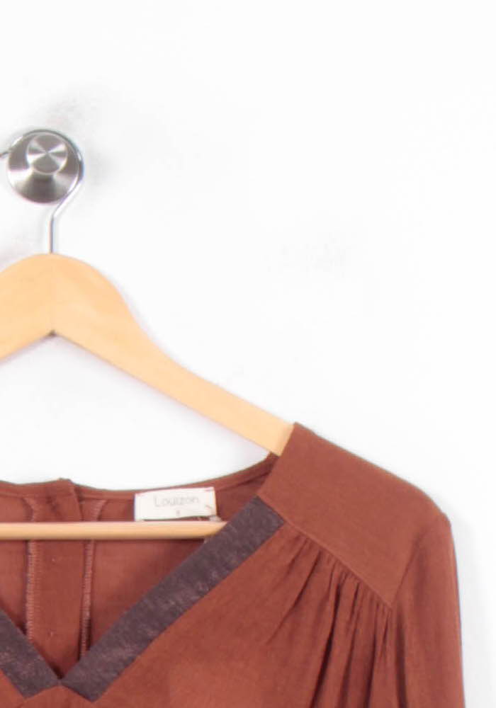 Blouse marron - Taille XS/34