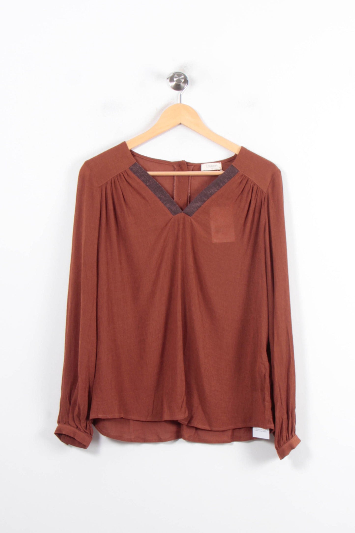 Blouse marron - Taille XS/34