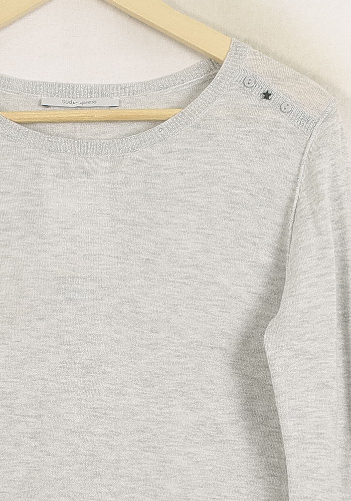 Pull Gris et Bleu - Taille S/36