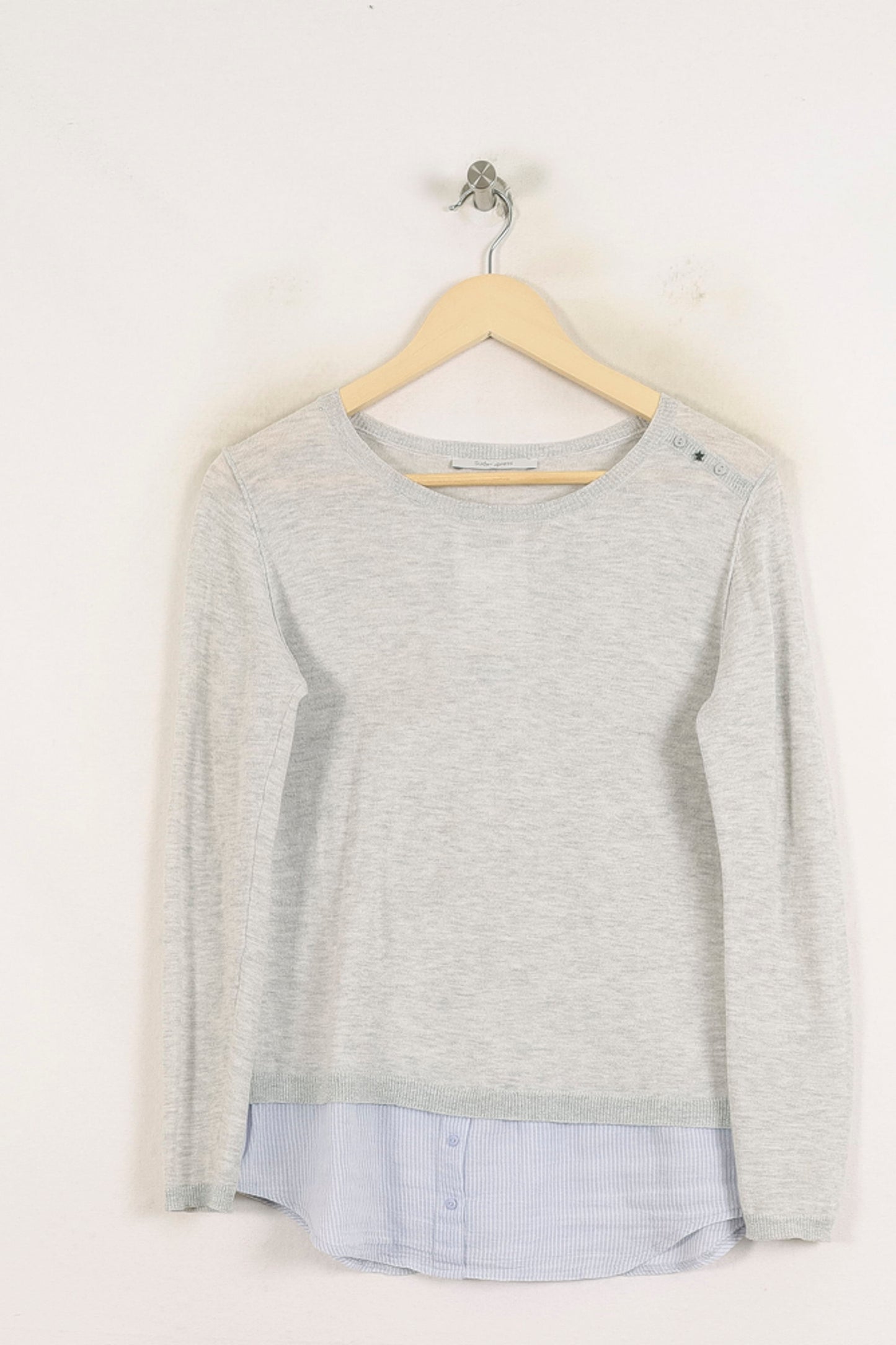 Pull Gris et Bleu - Taille S/36