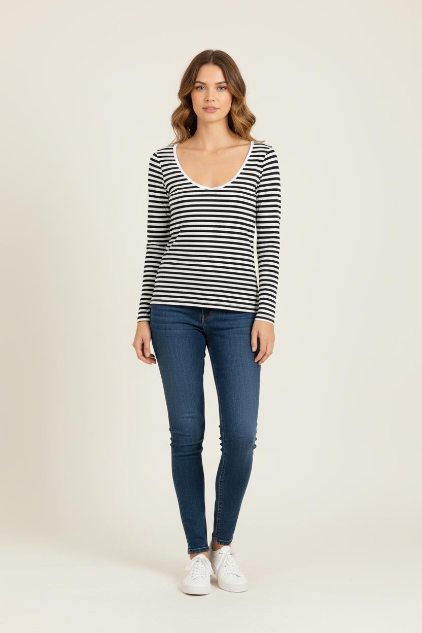 Tee-shirt Noir et Blanc - Taille T.U.