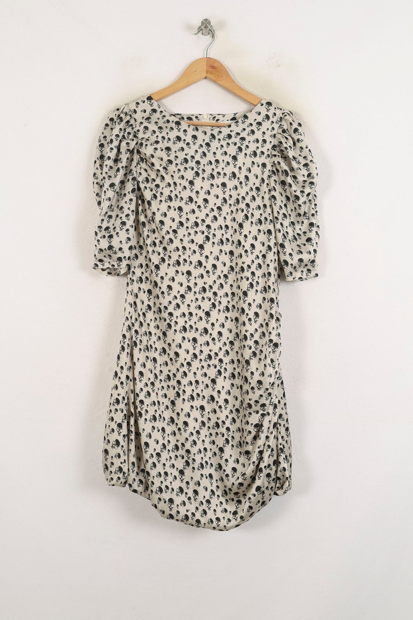 Robe Mi-Longue Beige et Noire - Taille L/40