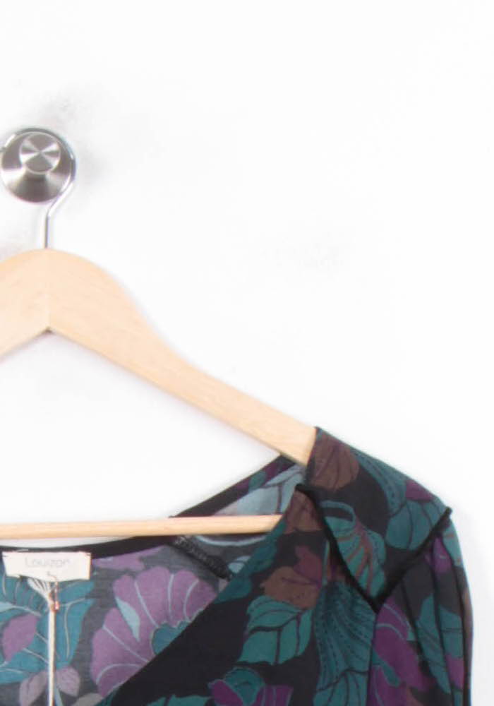 Blouse Noire et Verte - Taille M/38