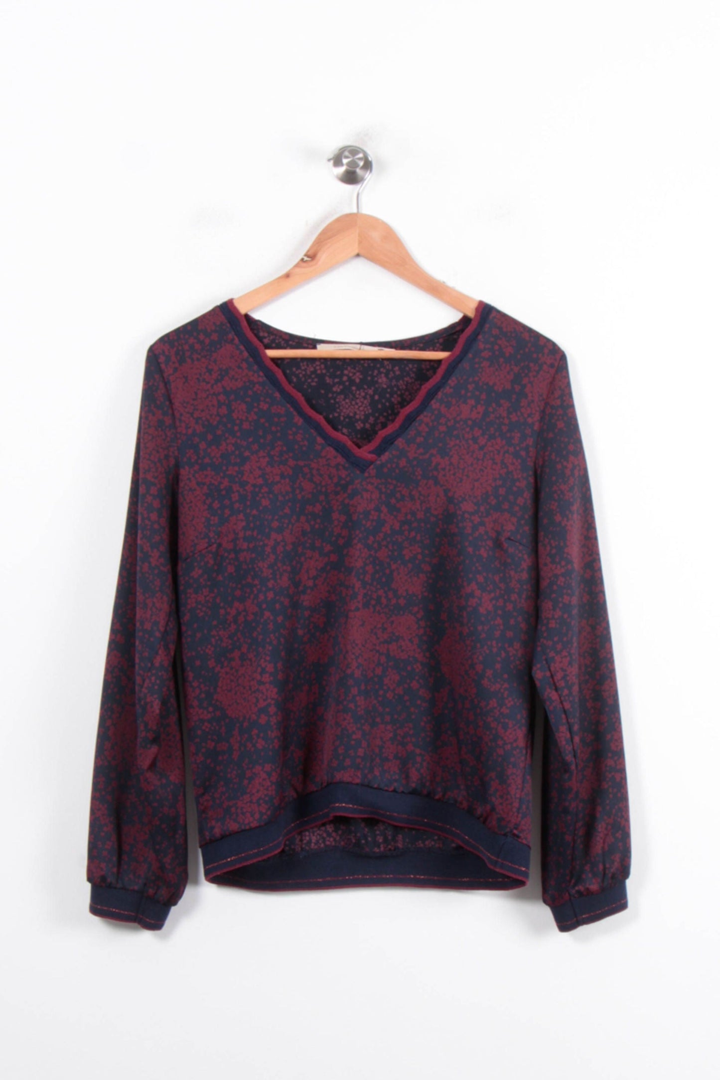 Blouse Bleu et Bordeaux - Taille M/38