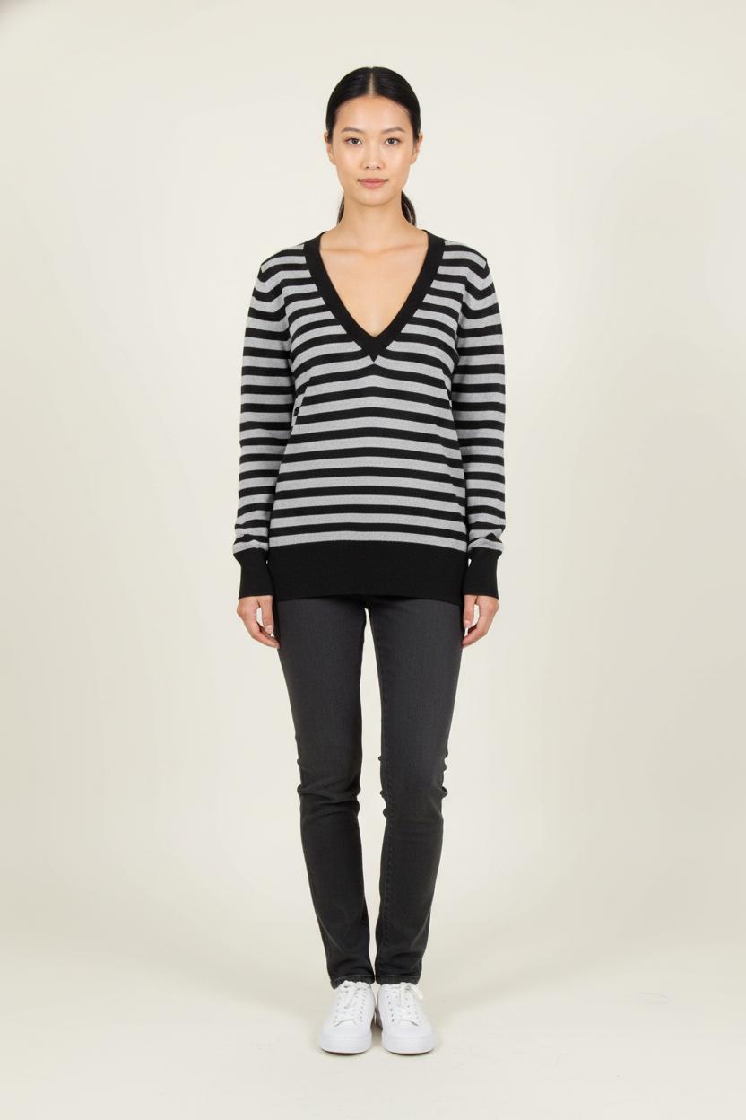 Pull Gris et Noir - Taille XL/42