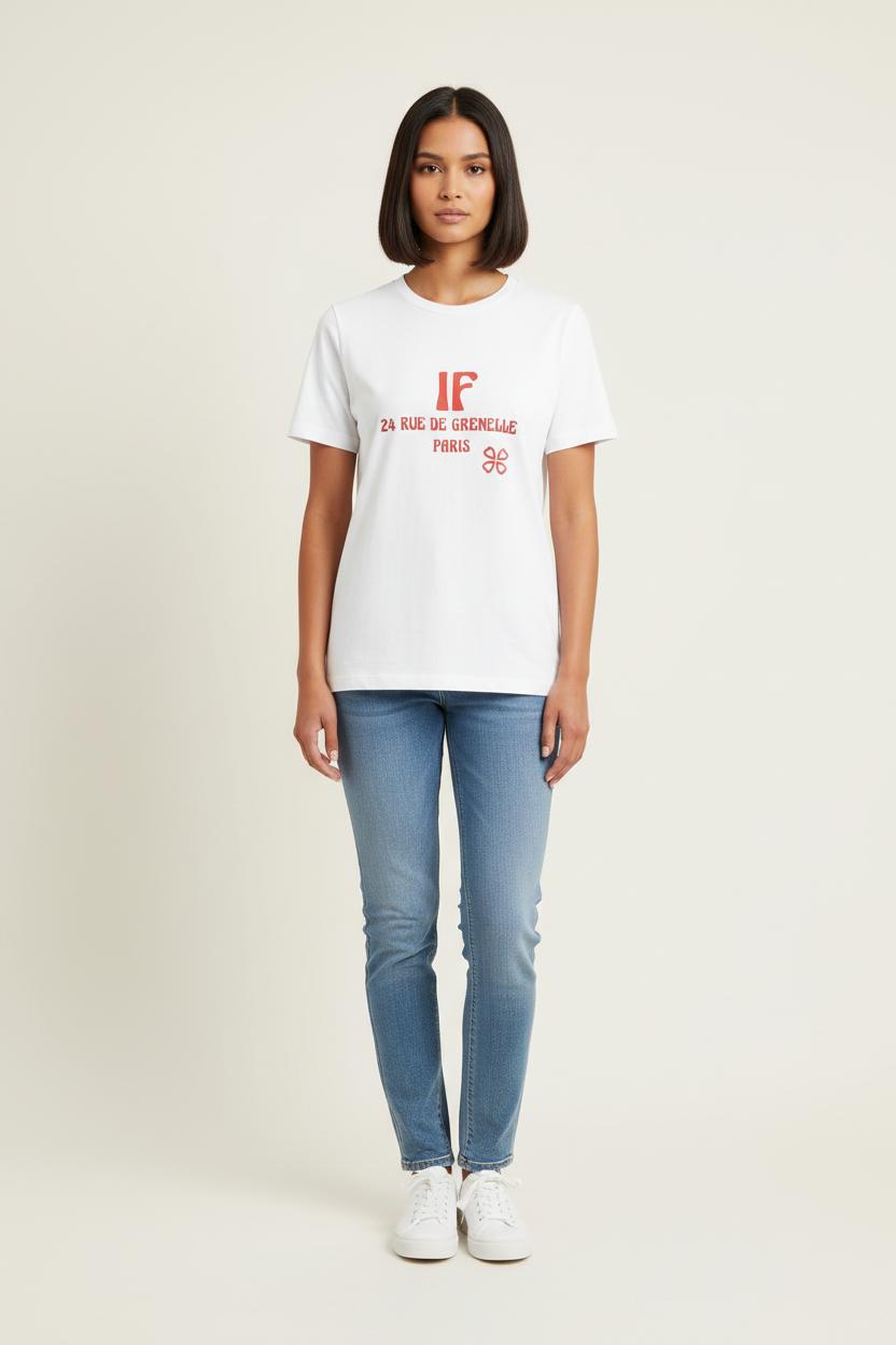 Tee-shirt Blanc et Rouge - Taille S/36