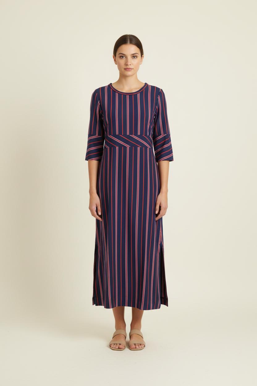 Robe Longue Bleue et Rouge - Taille S/36