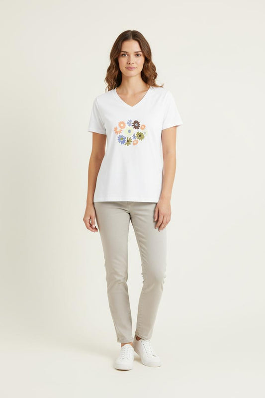 Tee-shirt Blanc - Taille XS/34