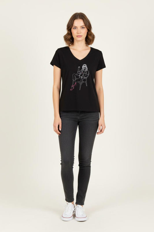 Tee-shirt Noir - Taille M/38