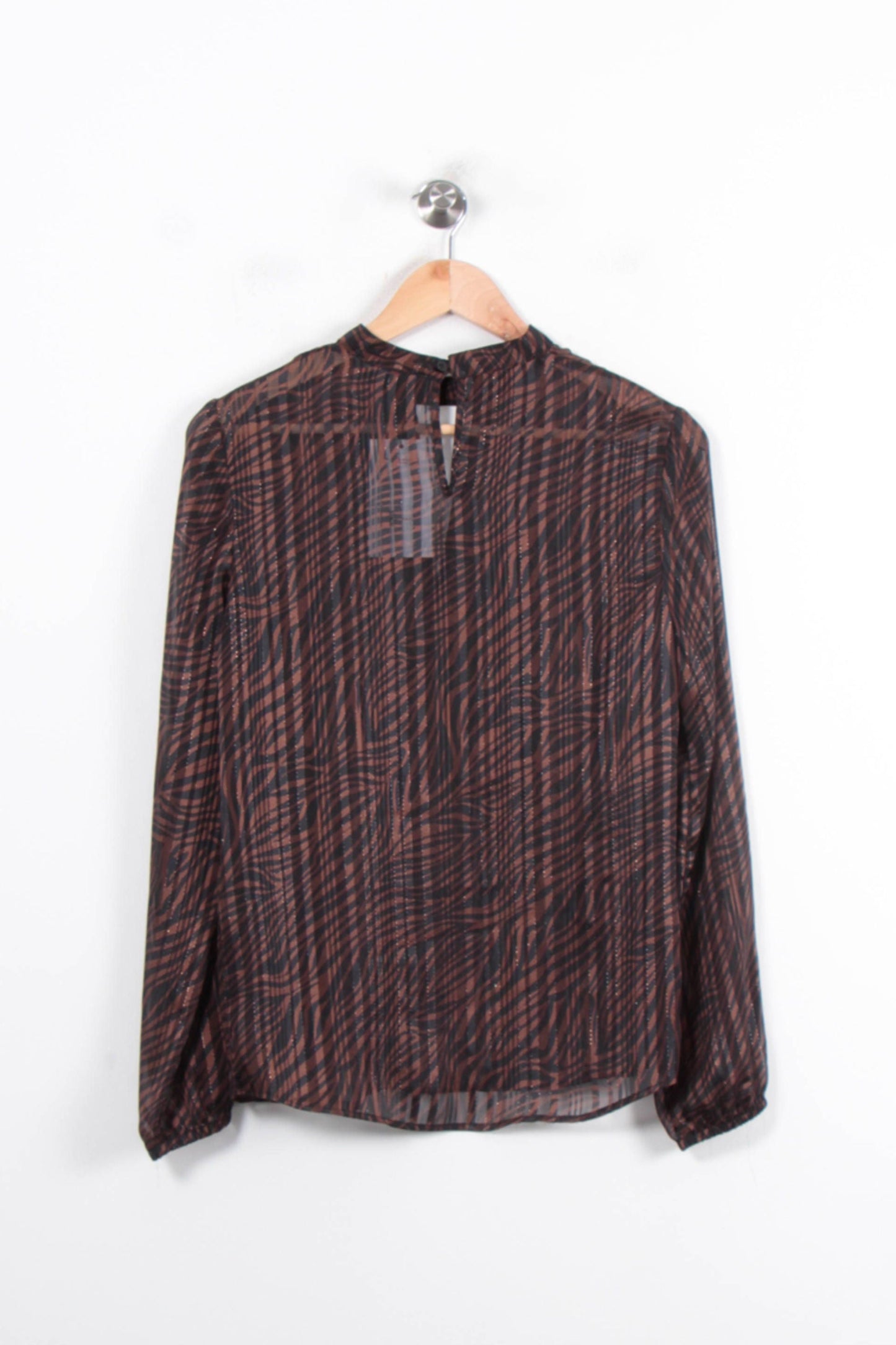 Blouse Marron et Noire - Taille S/36