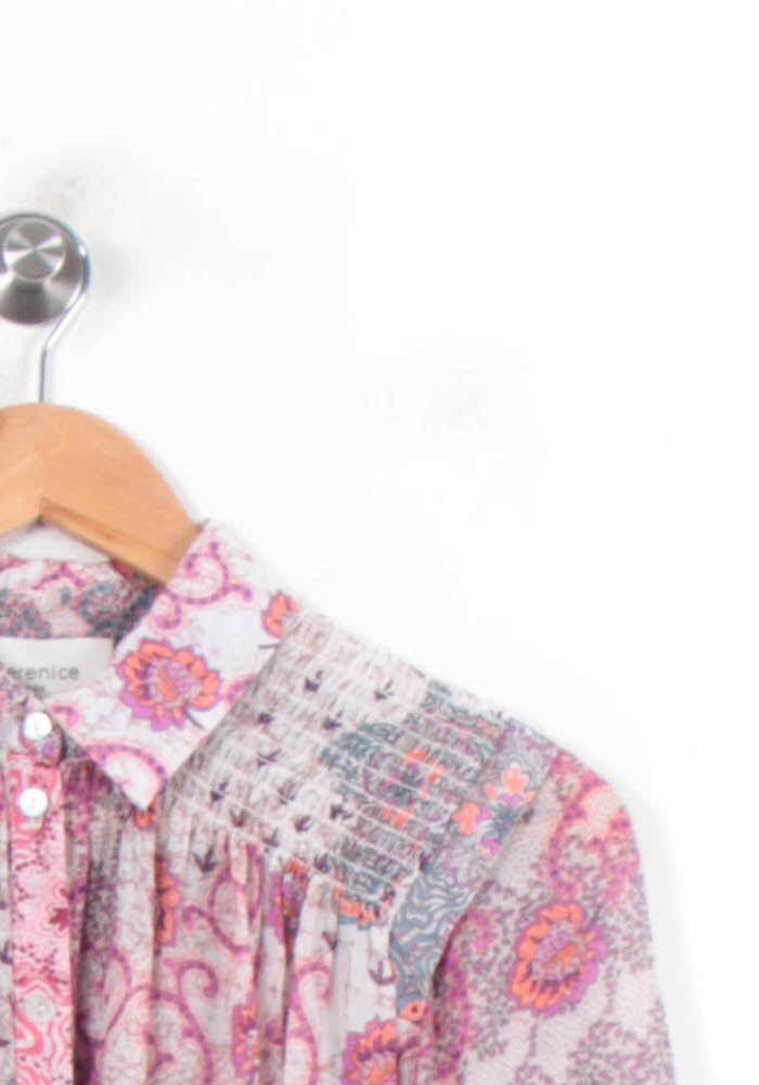 Blouse Rose et Grise - Taille XS/34