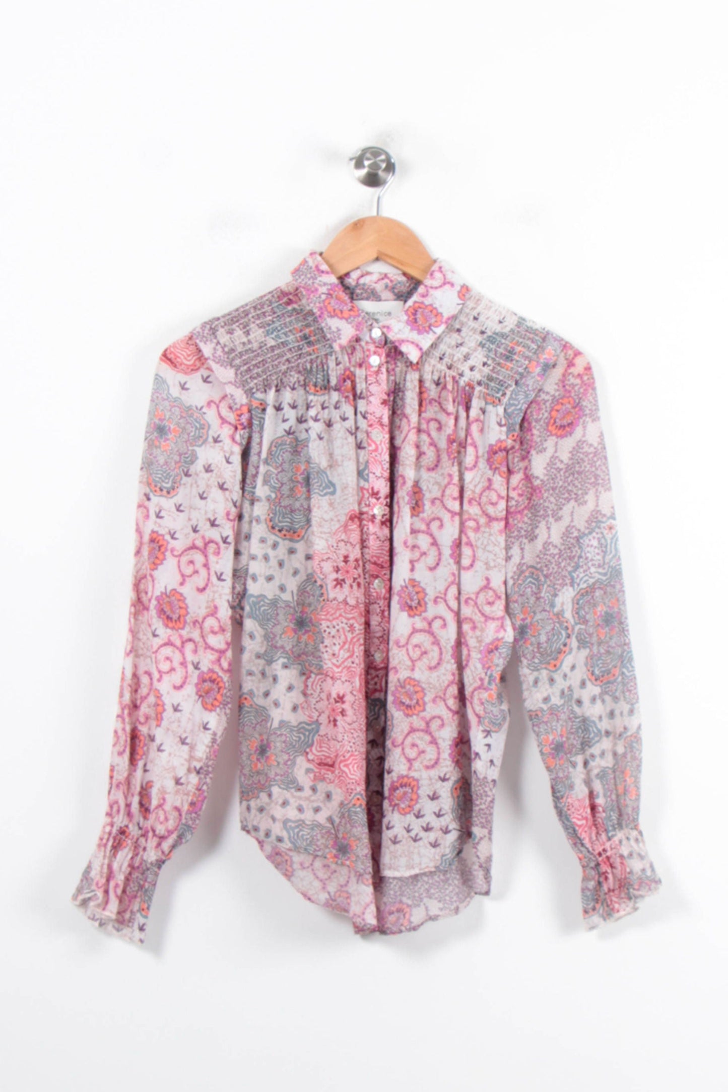 Blouse Rose et Grise - Taille XS/34