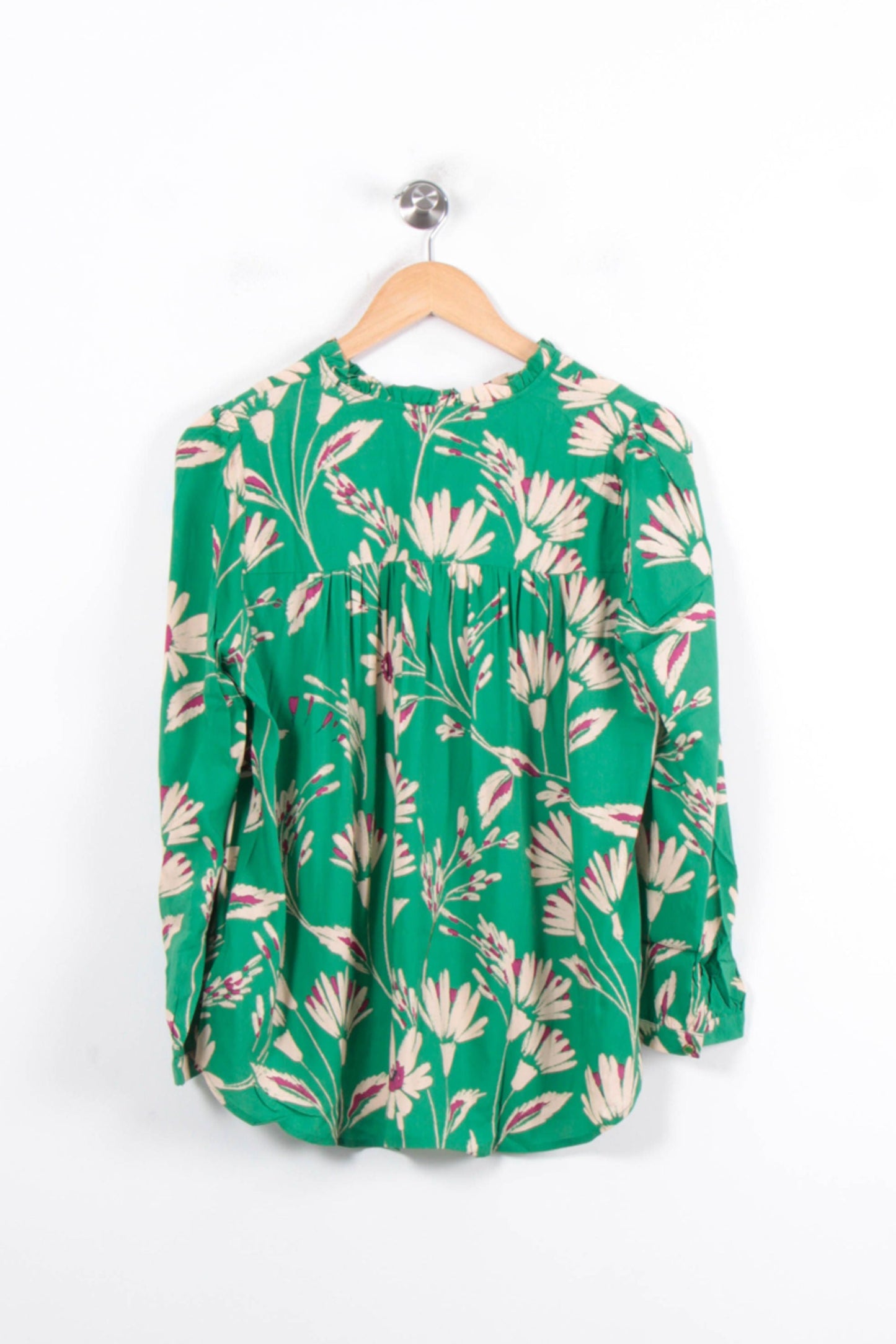Blouse Verte et Écrue - Taille S/36