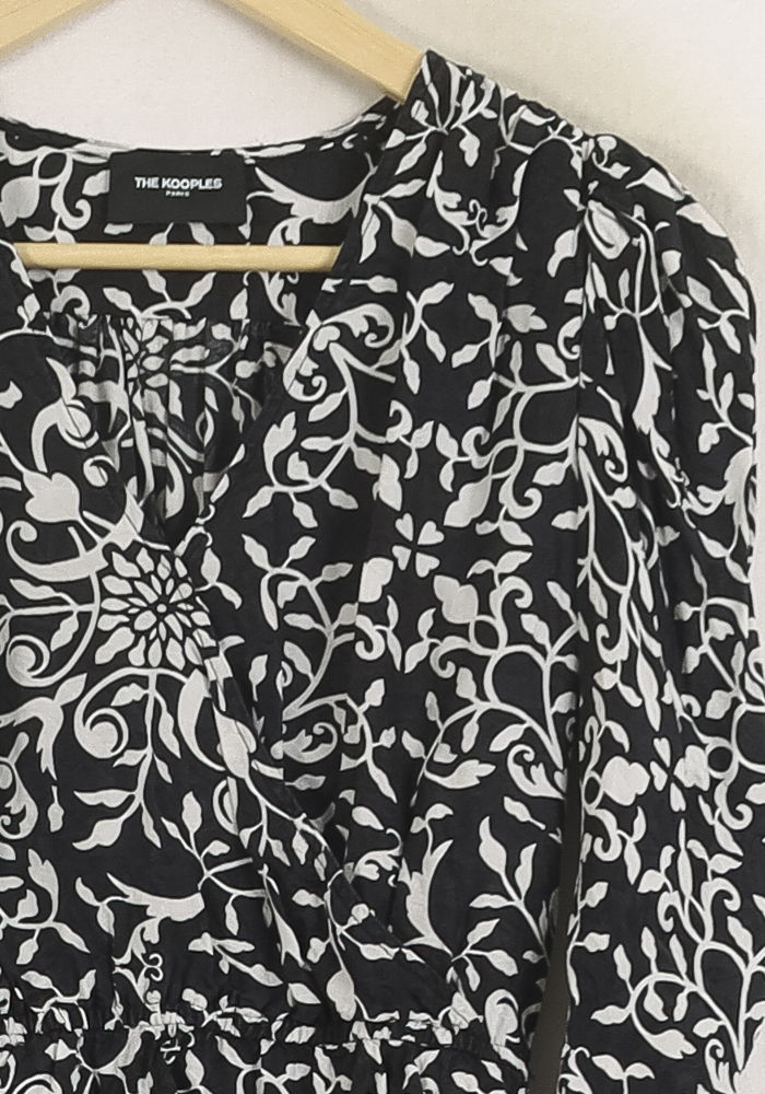 Blouse Noire et Blanche - Taille S/36