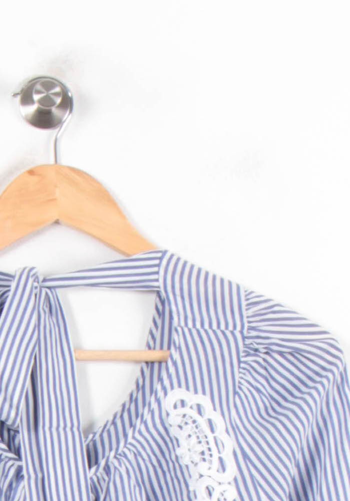 Blouse Bleue et Blanche - Taille L/40