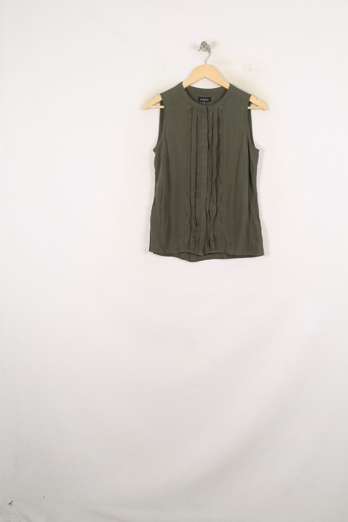 Blouse Sans Manches Verte - Taille S/36