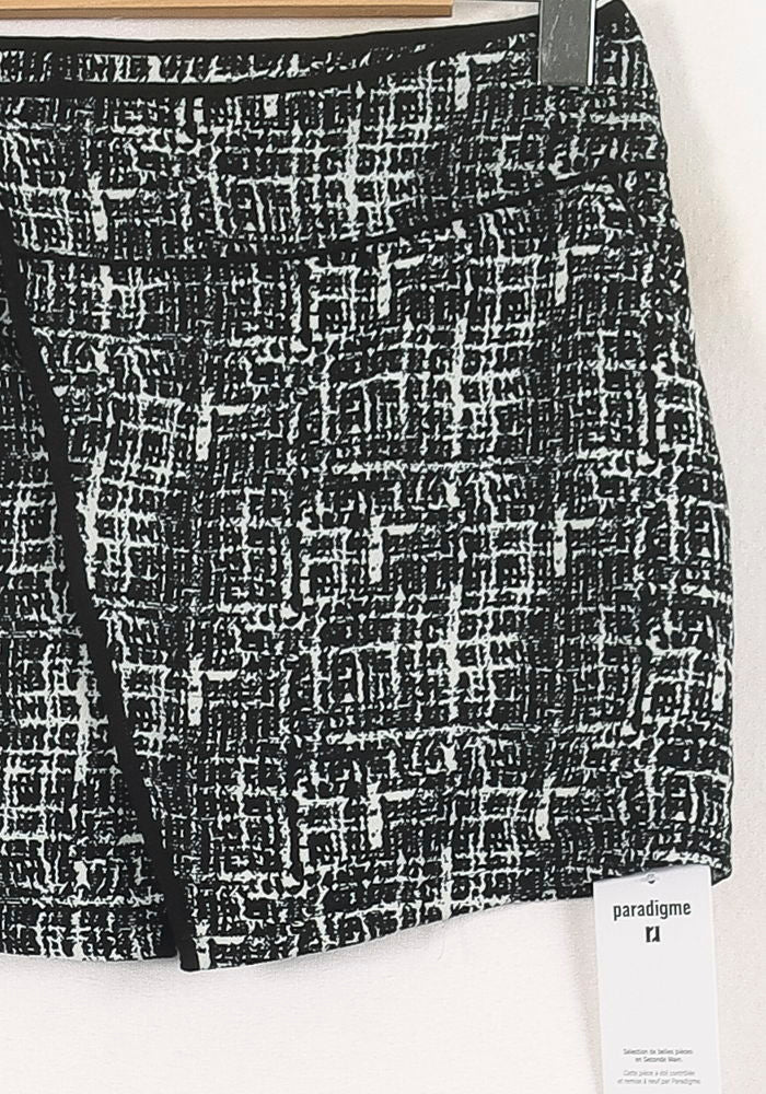 Jupe Courte Noire et Blanche - Taille M/38
