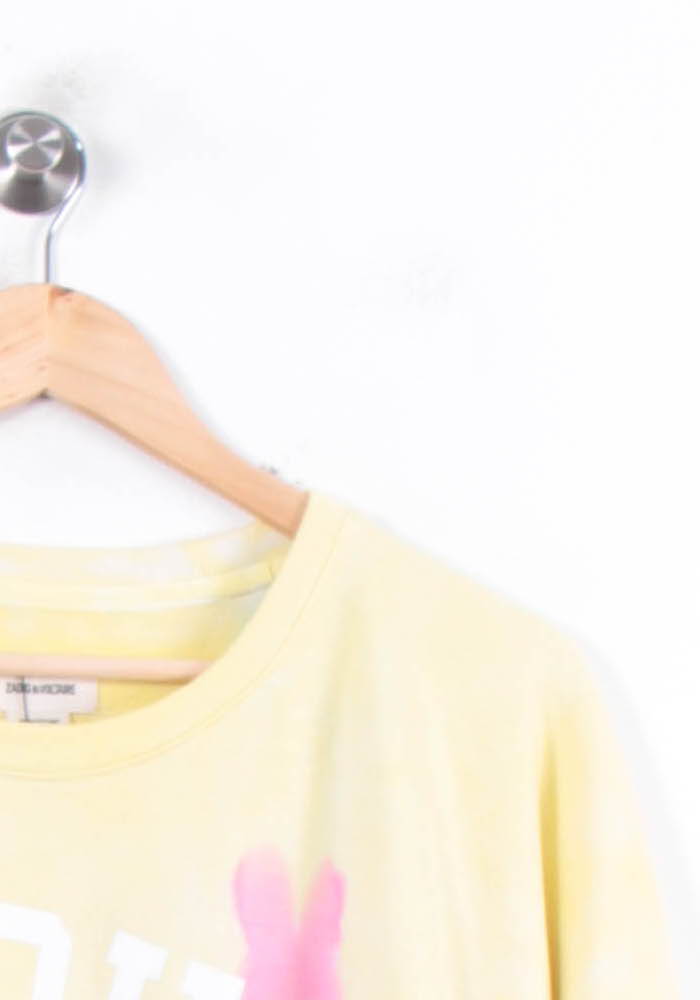 Tee-shirt Jaune Bleu et Rose - Taille L/40