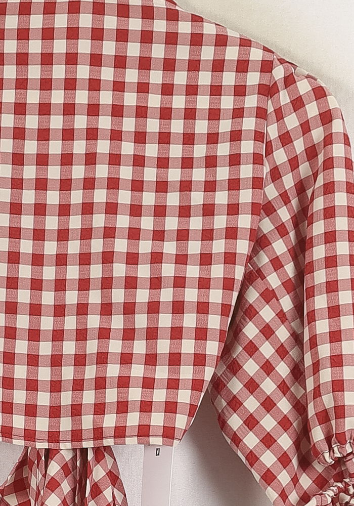 Blouse Rouge et Blanche - Taille XS/34