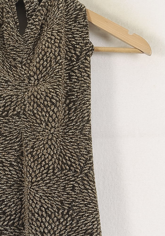 Robe Midi Or et Noir - Taille S/36