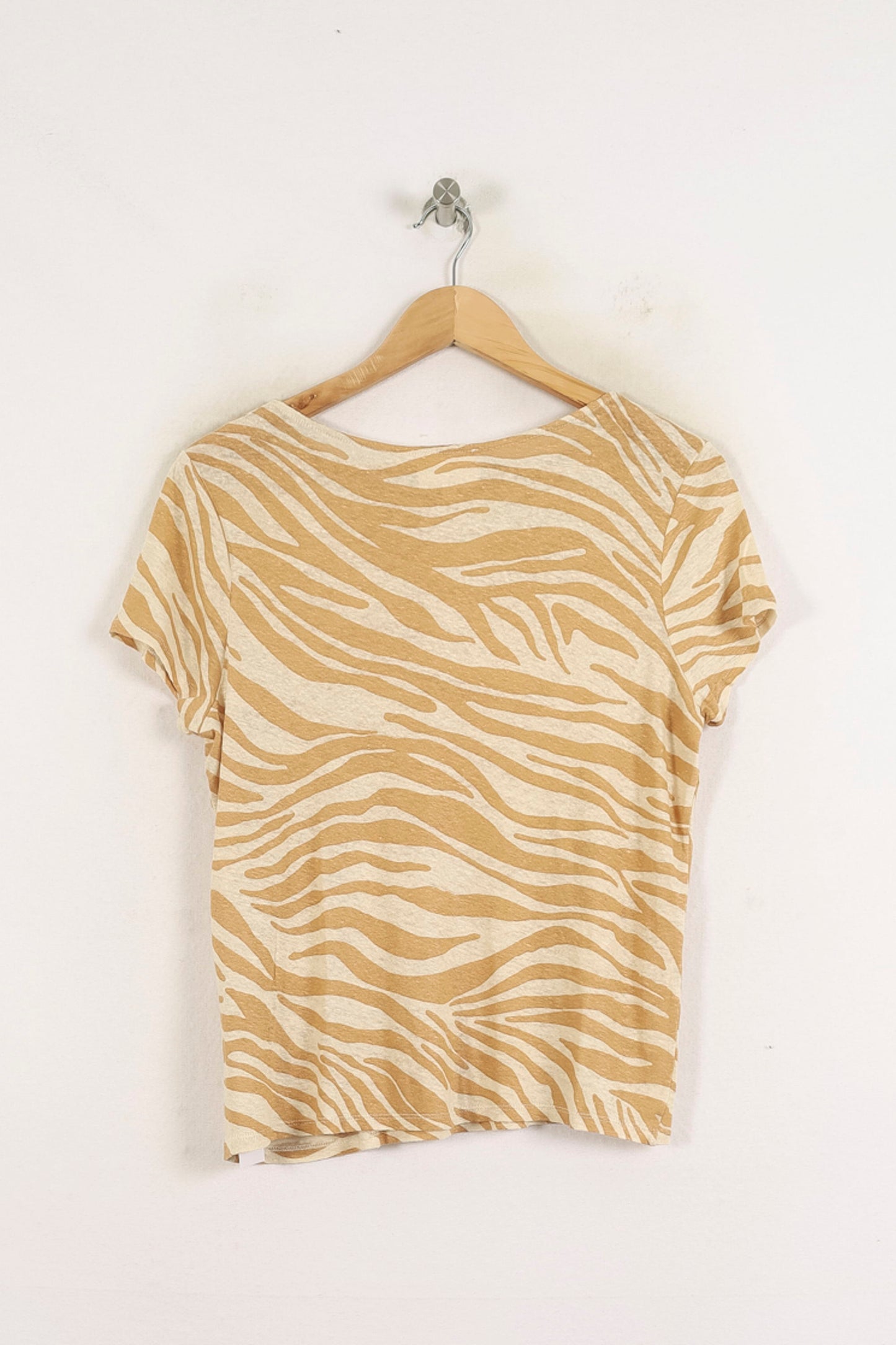 Tee-shirt Beige et Blanc - Taille XS/34