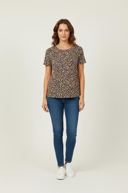 Tee-shirt Léopard Multicolore - Taille XS/34