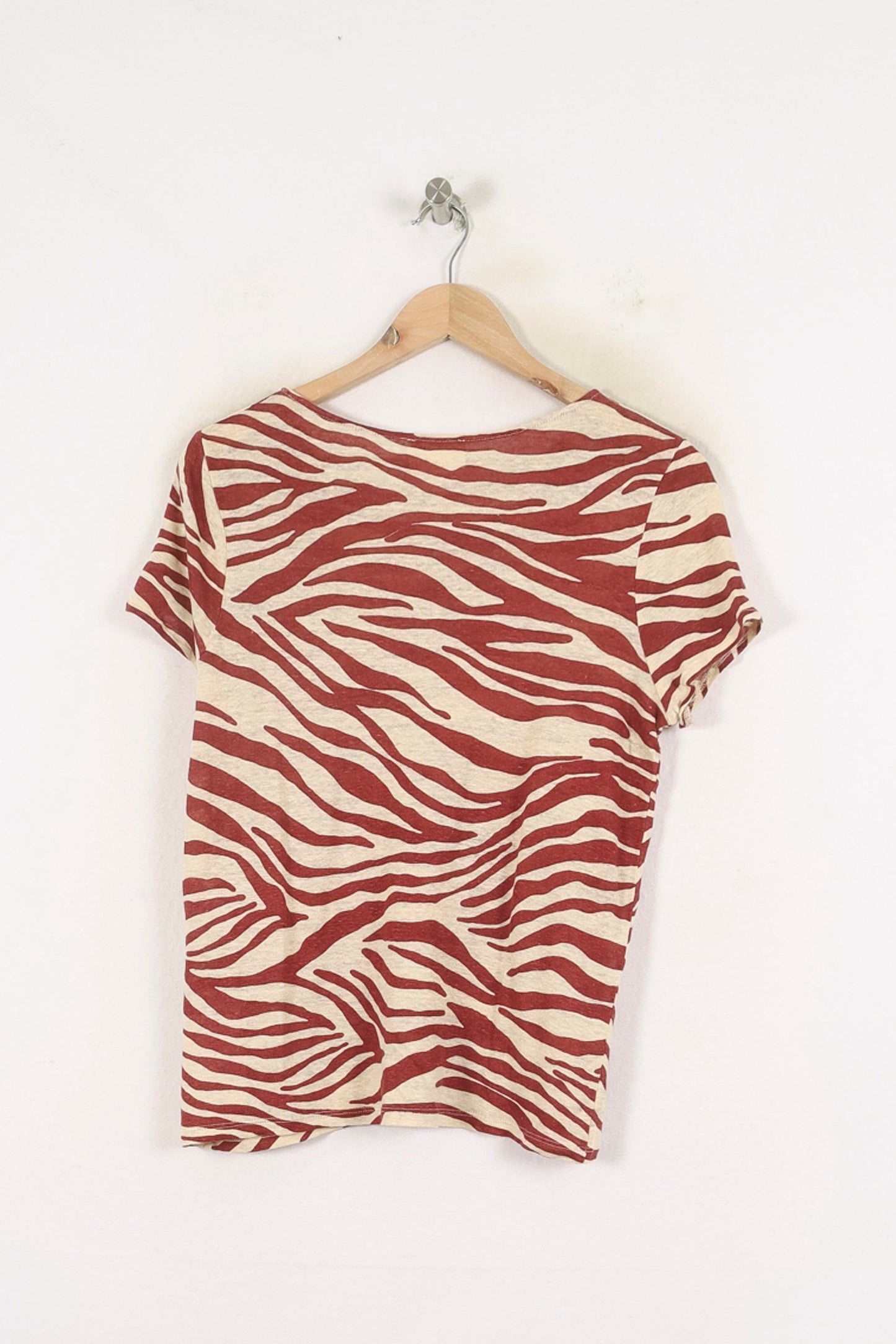 Tee-shirt Beige et Rouge - Taille XS/34