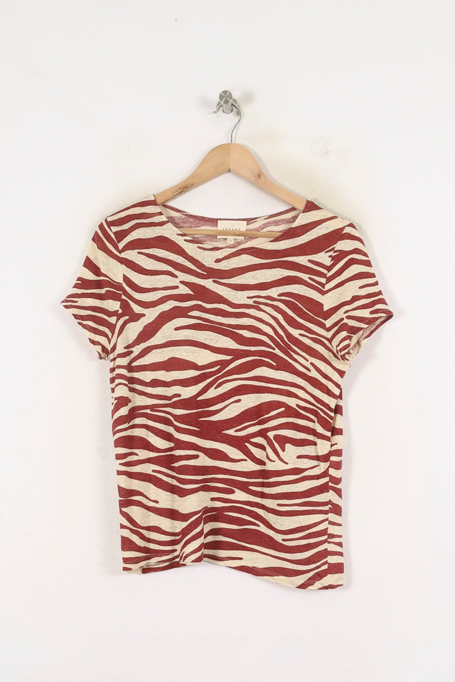 Tee-shirt Beige et Rouge - Taille XS/34