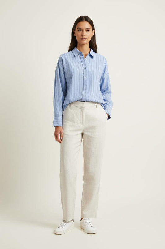 Chemise Rayée Bleue - Taille L/40