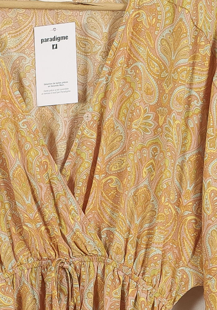 Robe Longue Jaune et Orange - Taille L/40