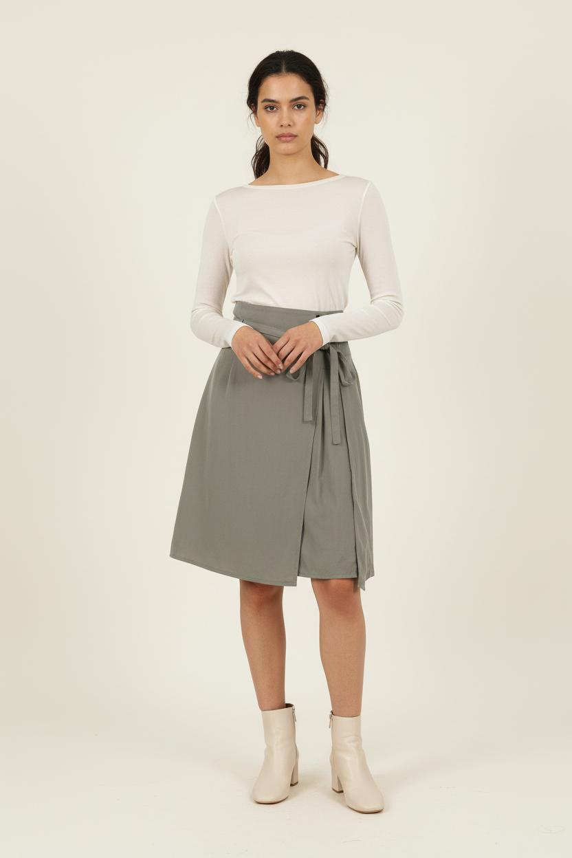 Jupe Taille Haute Grise - Taille M/38