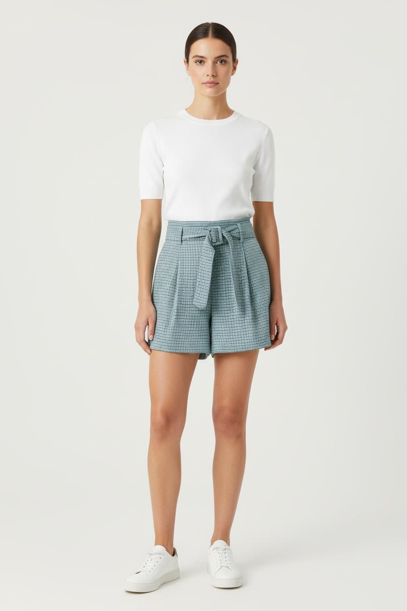 Short Vert à Carreaux - Taille S/36