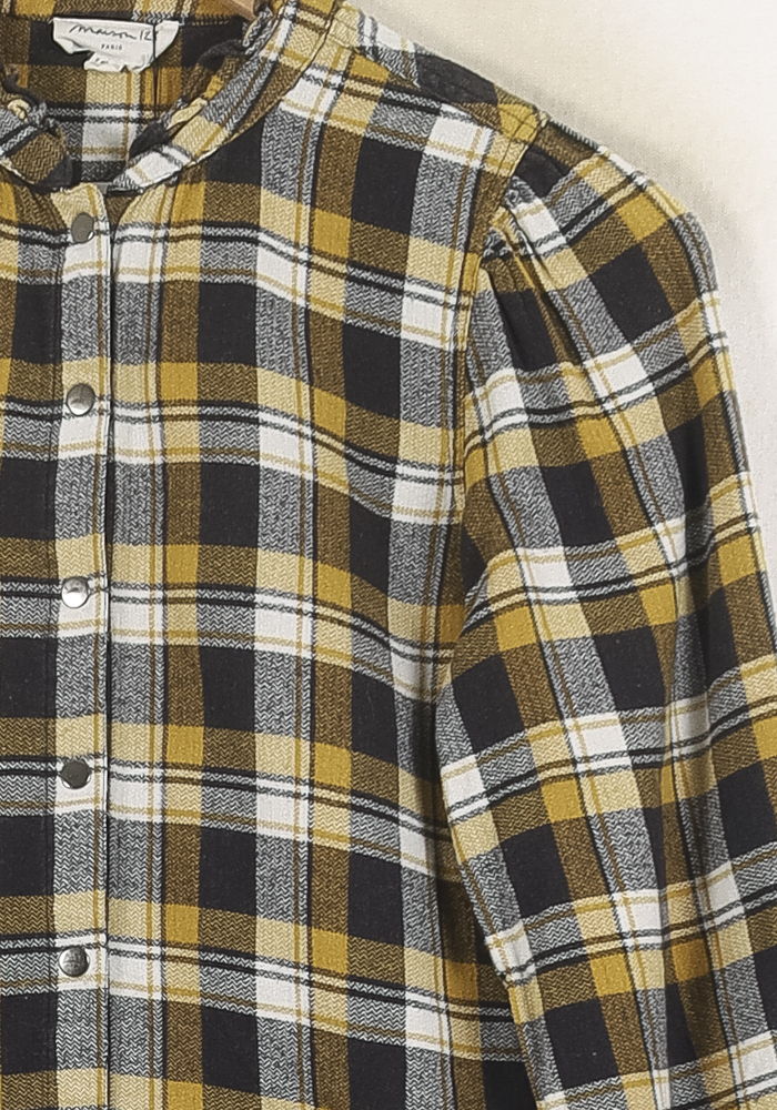 Chemise À Carreaux Jaune et Noire - Taille L/40