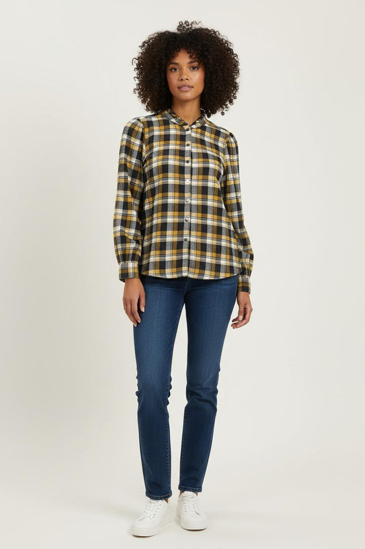 Chemise À Carreaux Jaune et Noire - Taille L/40