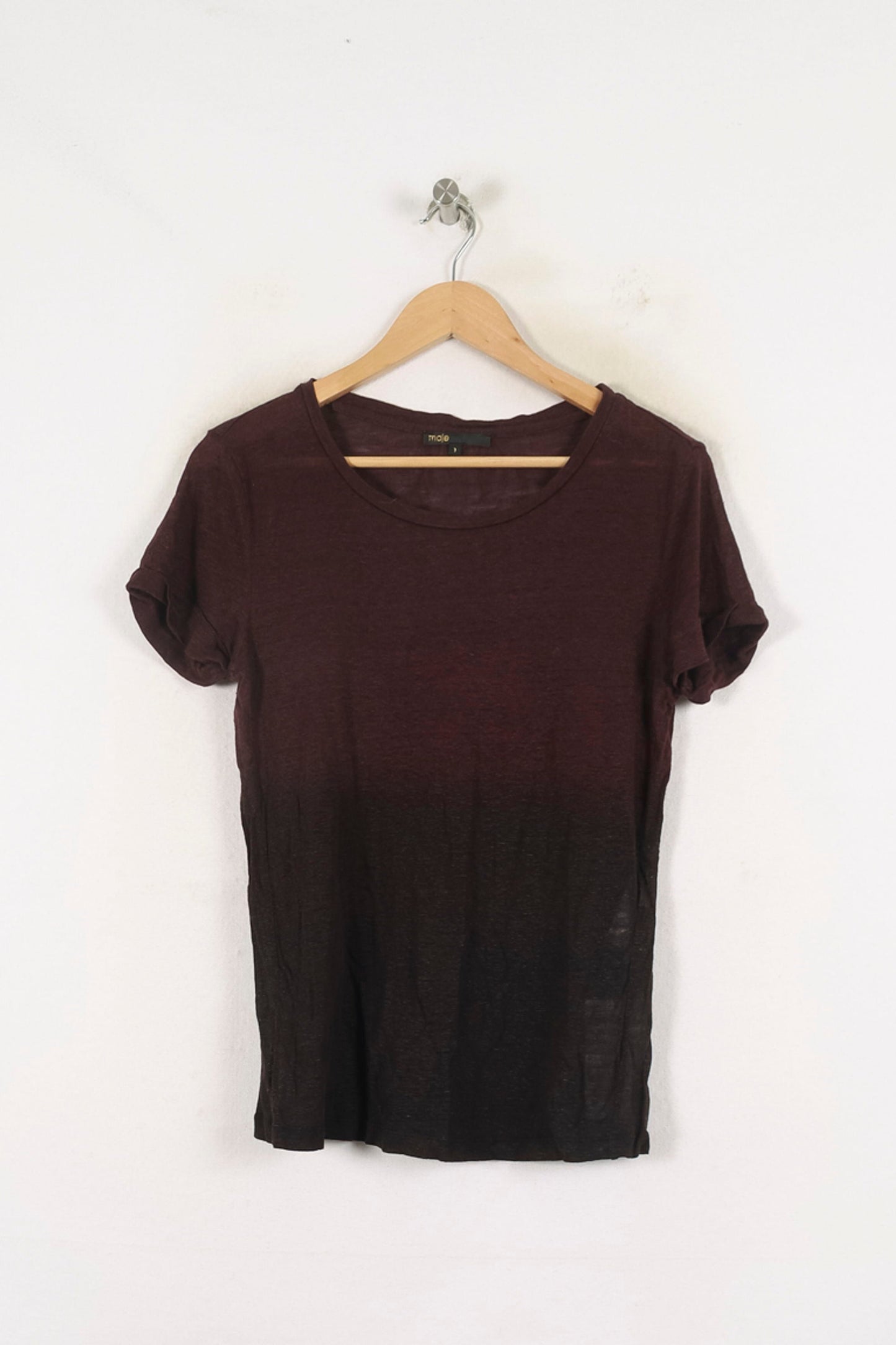 Tee-shirt Bordeaux et Noir - Taille S/36