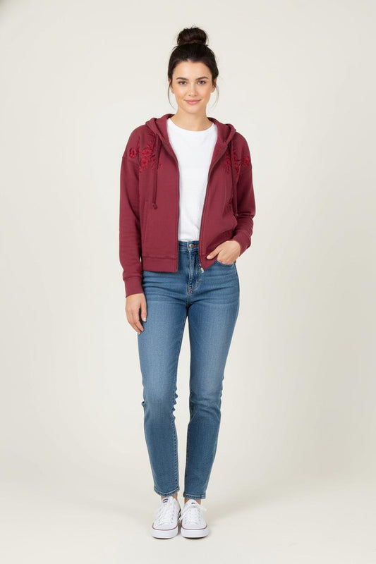 Sweat à Capuche Bordeaux - Taille XXS/32