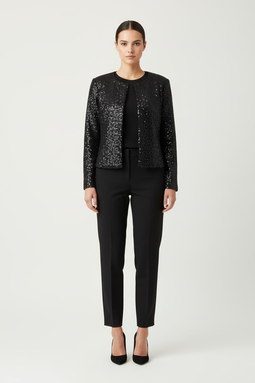 Veste Pailletée Noire - Taille XL/42