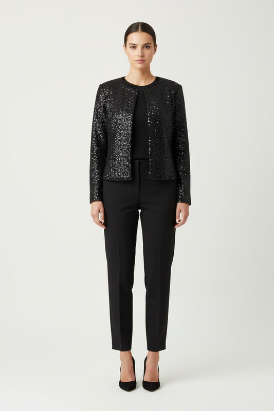 Veste Pailletée Noire - Taille XL/42