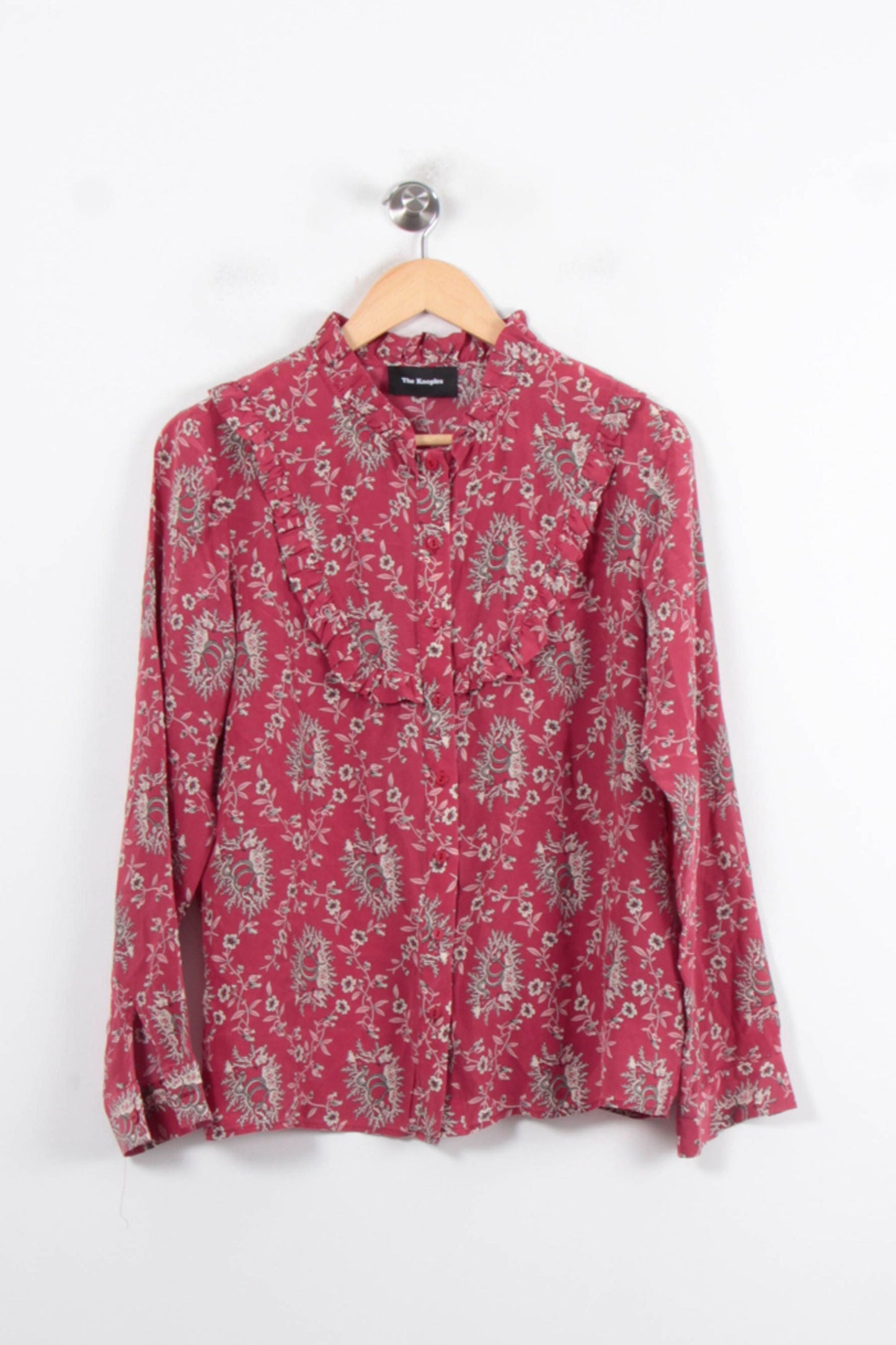 Blouse Bordeaux et Beige - Taille M/38