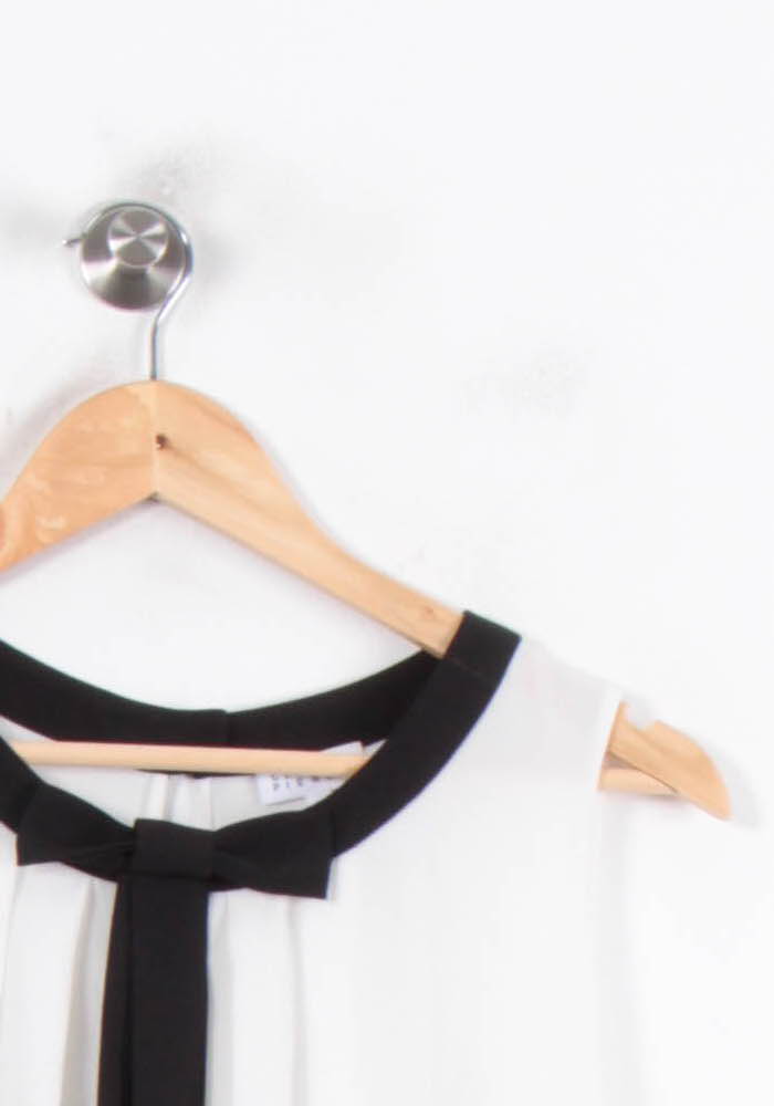 Blouse Blanche et Noire - Taille L/40