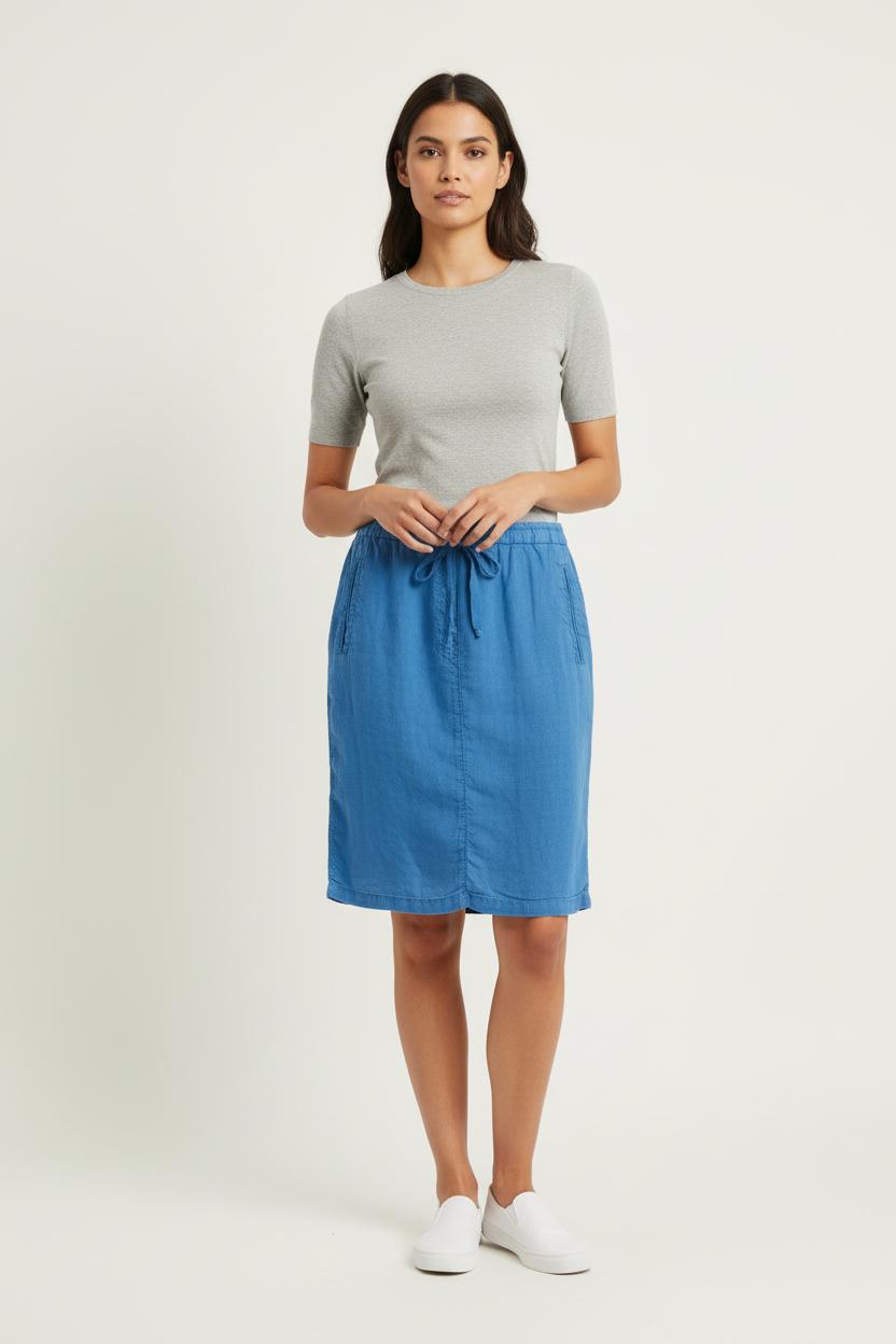 Jupe Droite Bleue - Taille L/40